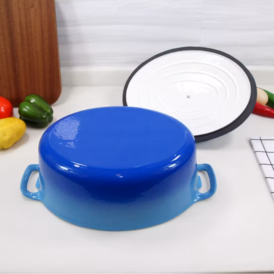 Fabricant de rôtissoire ovale en fonte émaillée de Chine, taille 30x23 cm